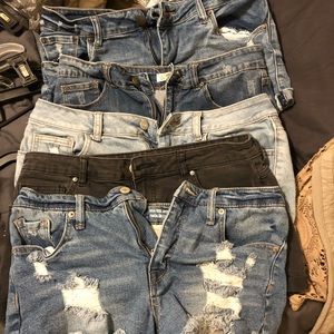 Lot of 5 denim shorts